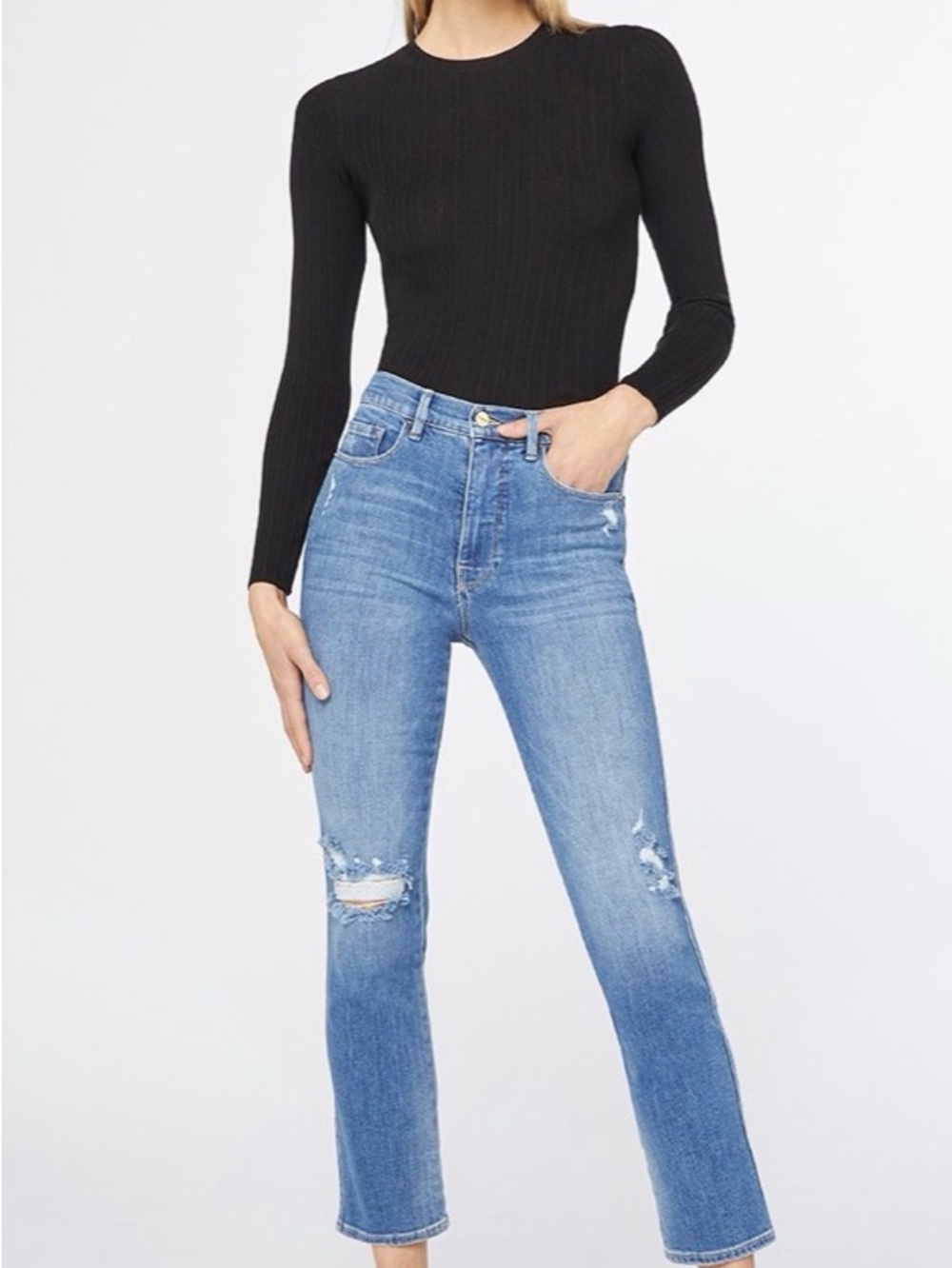 Frame Le Sylvie Slender Straight Size 28 (With Stretch)